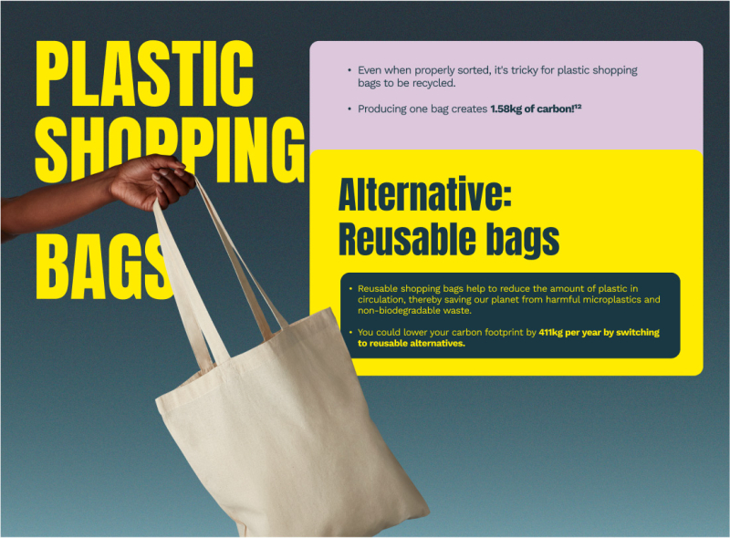 Plastic shopping bags infographic