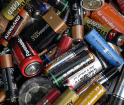 Close up of batteries