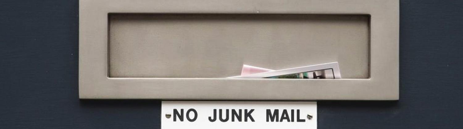 No Junk Mail sign