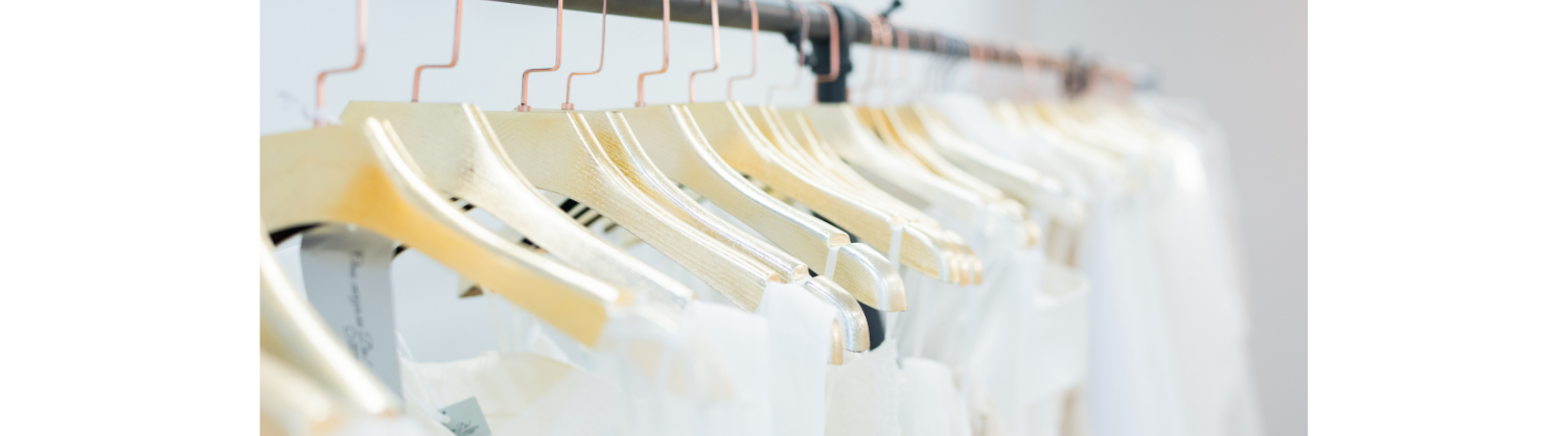 wedding dresses rack