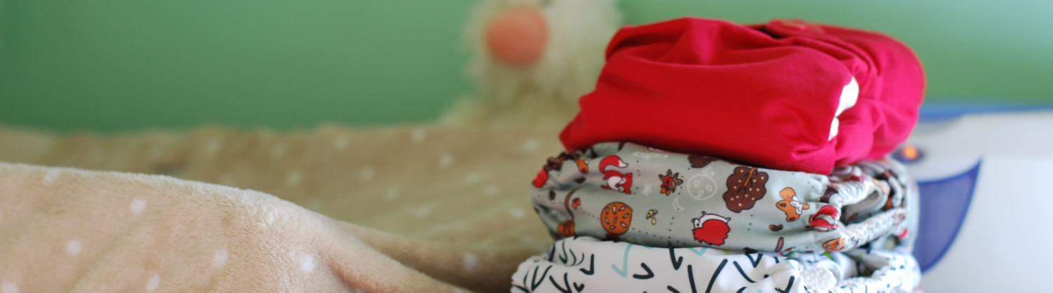 stack of reusable nappies