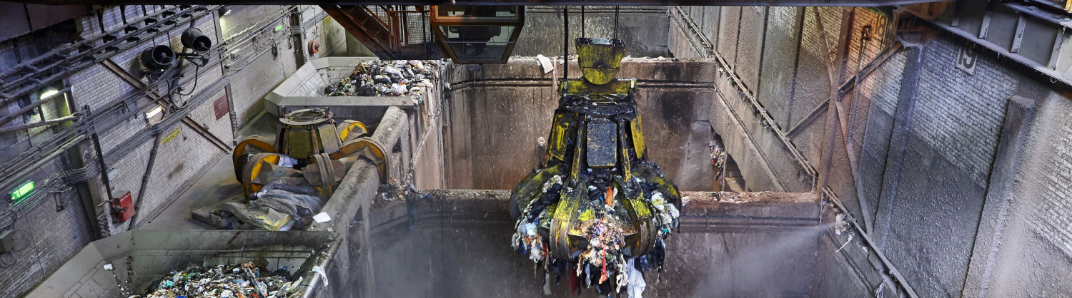 Image showing waste inside an energy from waste facility