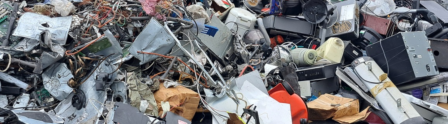 Pile of electronic waste