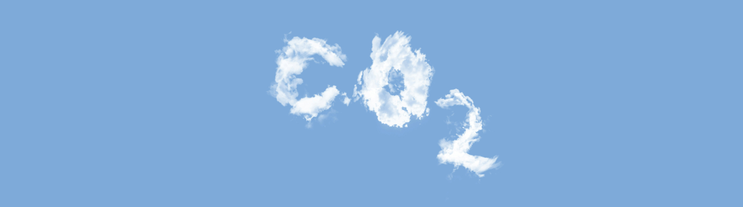 A cloud formation spelling CO 2