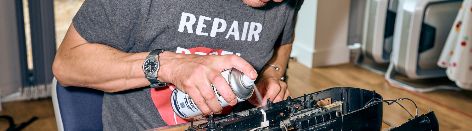 Volunteer fixer at a repair club