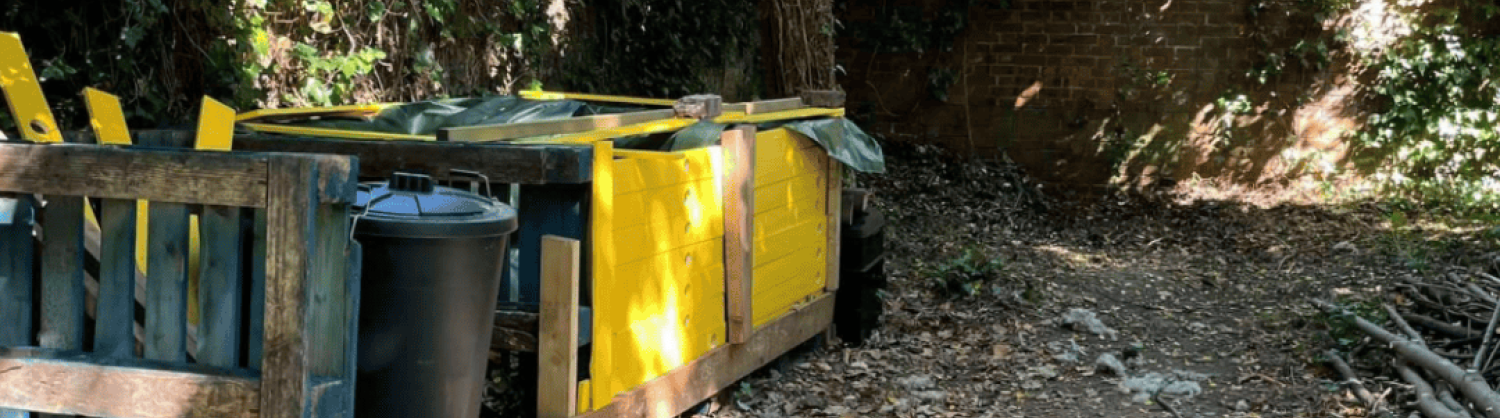 Composting hub at one of the sites