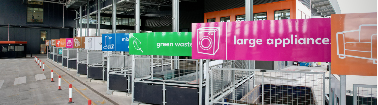 Recycling centre signage