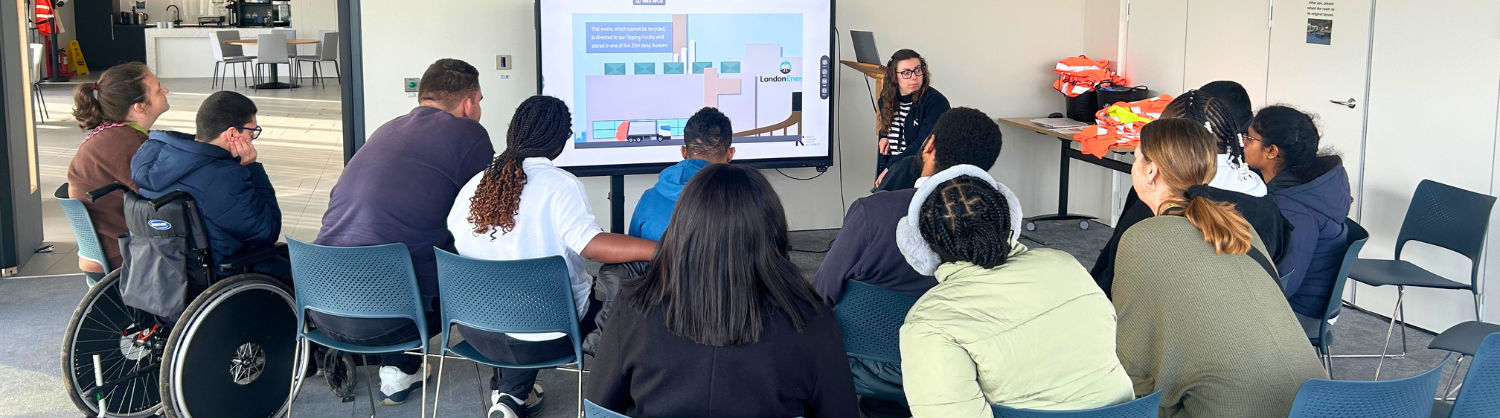 An educational session being taught to students from a SEND school at EcoPark House