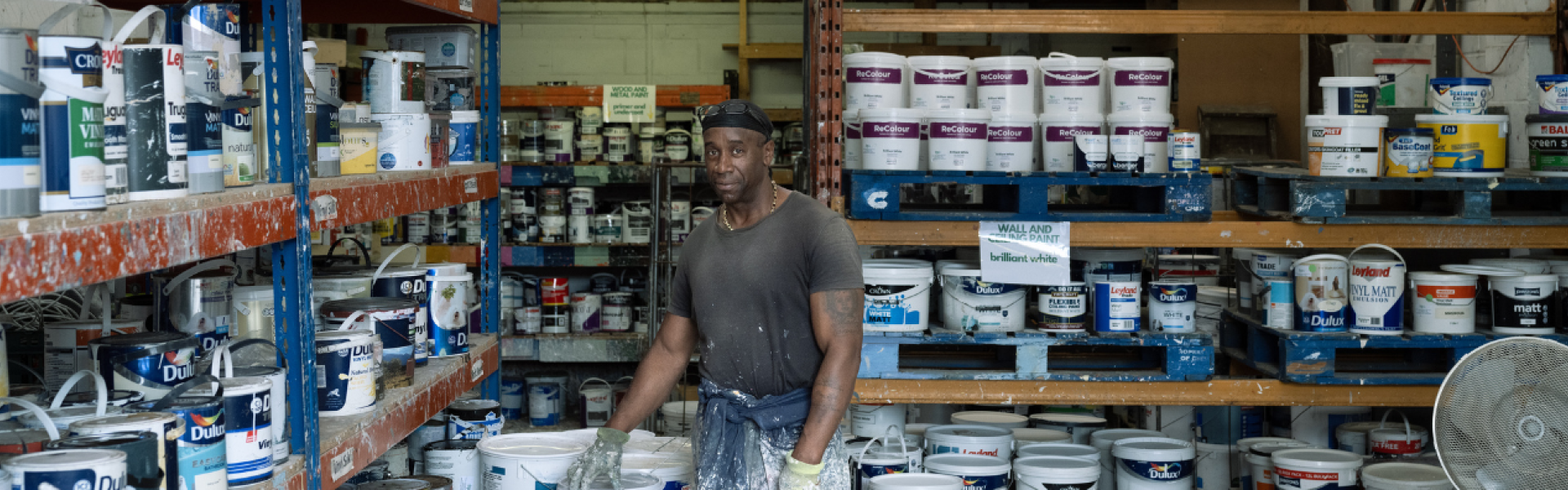 Reclaimed paint shop