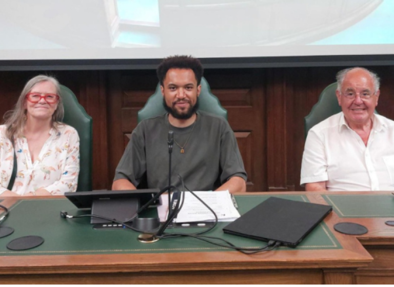 NLWA Cllr Jacob Cable (middle) with Vice-Chairs Cllr Madeline Church (left) and Cllr Peter Zinkin (right)