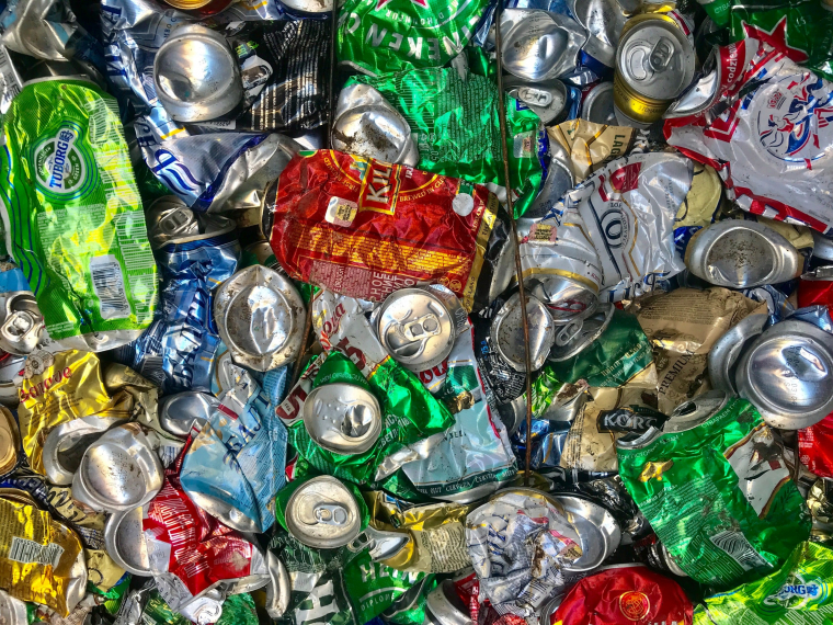 cans ready for recycling