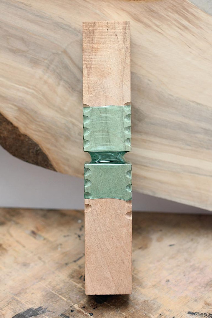 Wood joined by plastic bottles