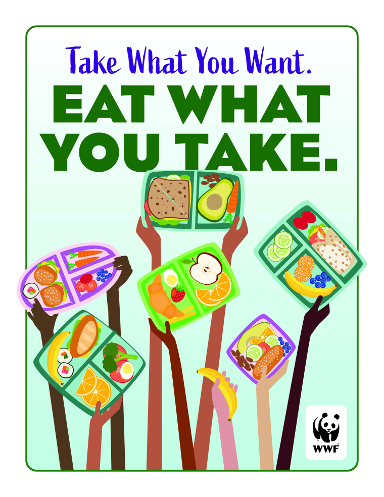 Eat what you take poster