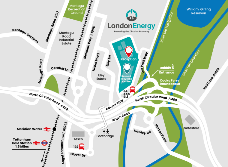 Map of entrances for London Energy