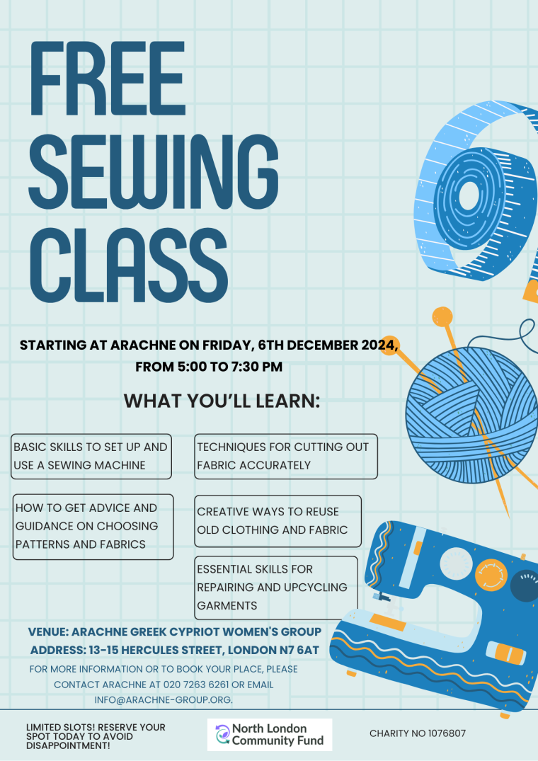 Arachne sewing course leaflet