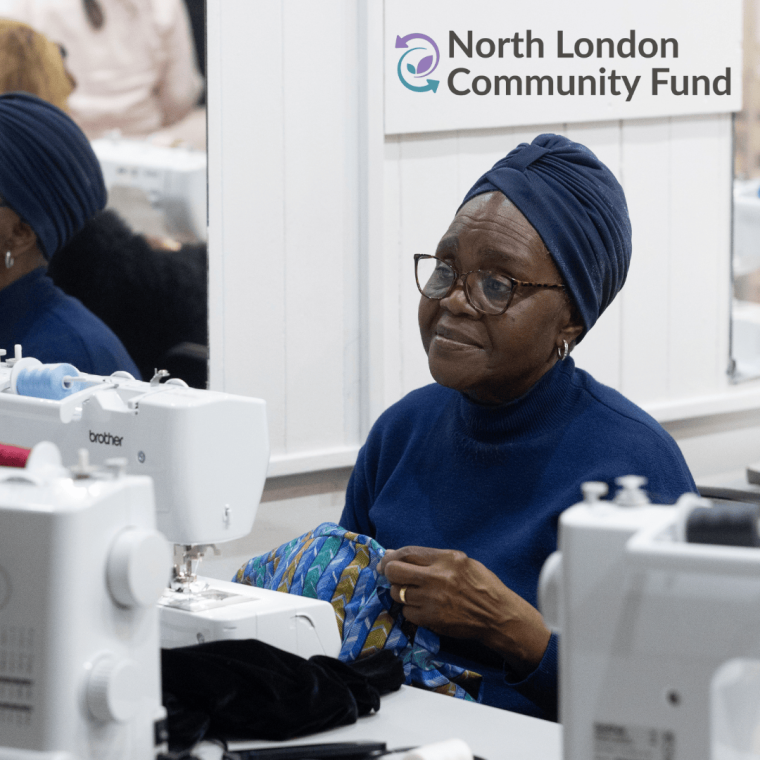 Arachne sewing workshop in session, learning sewing machine skills