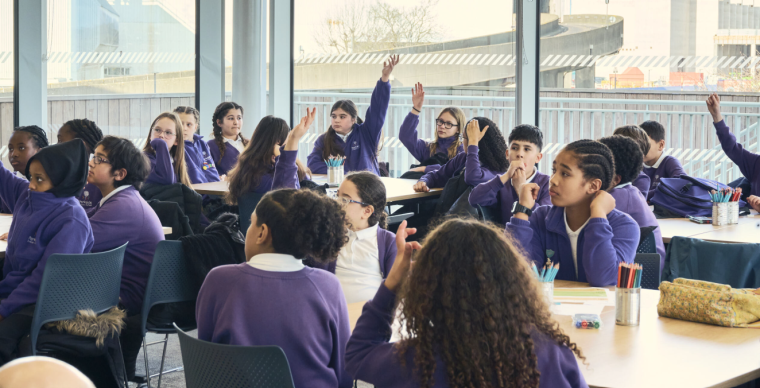 Pupils in EcoPark House classroom