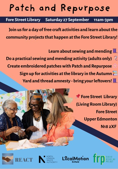 Patch and Repurpose community event Saturday 27 September 2025