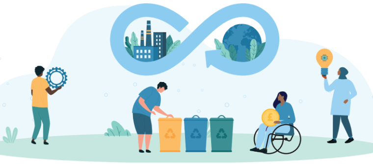 animated picture of the circular economy