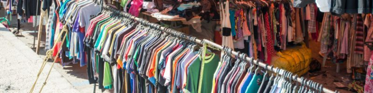 clothing on rail
