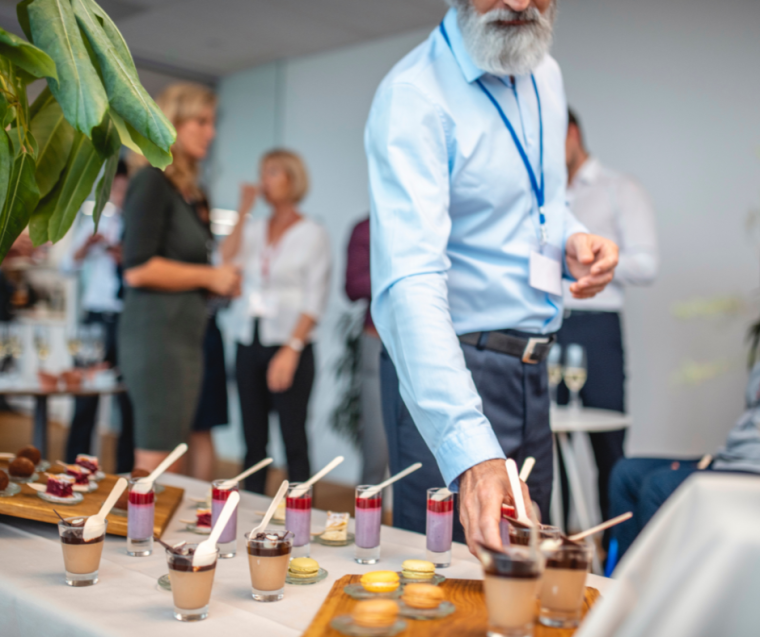 Catering in an office meeting