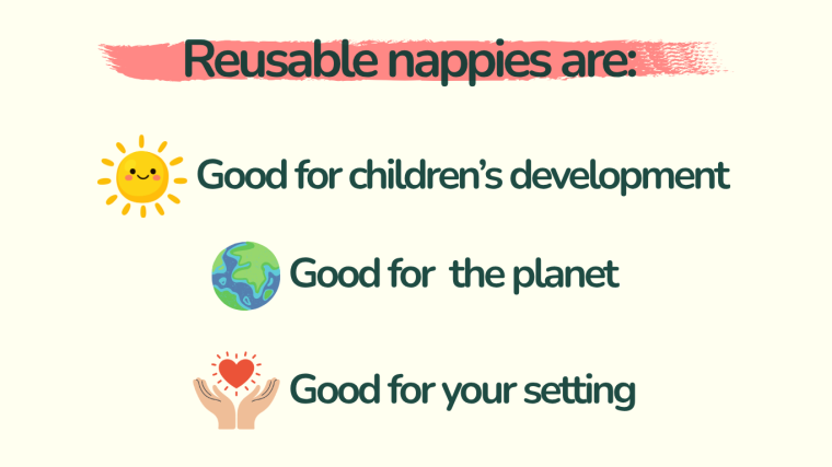 Infographic, the benefits of reusable nappies 
