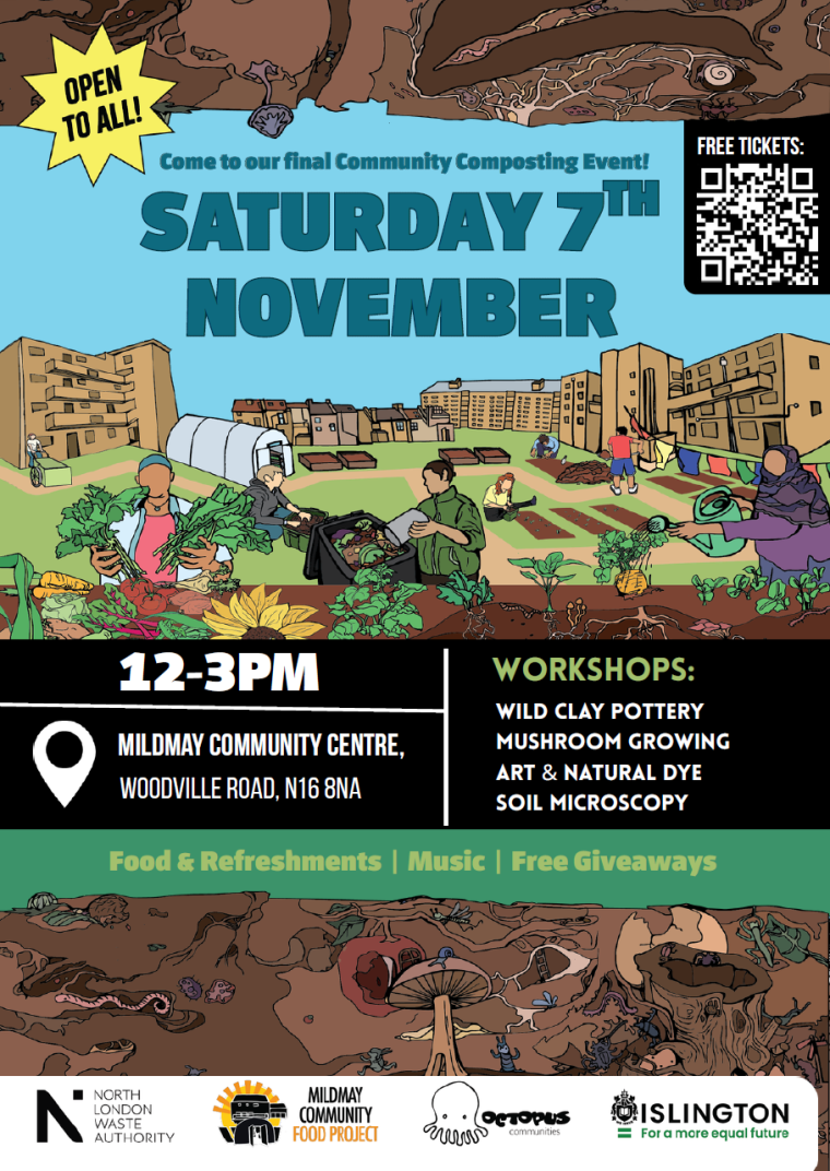 flyer for community composting event