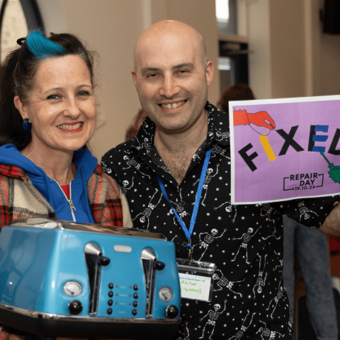 Bowes and Bounds repair cafe- a fixed toaster