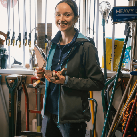 Image of a volunteer at the Walthamstow Tool Library