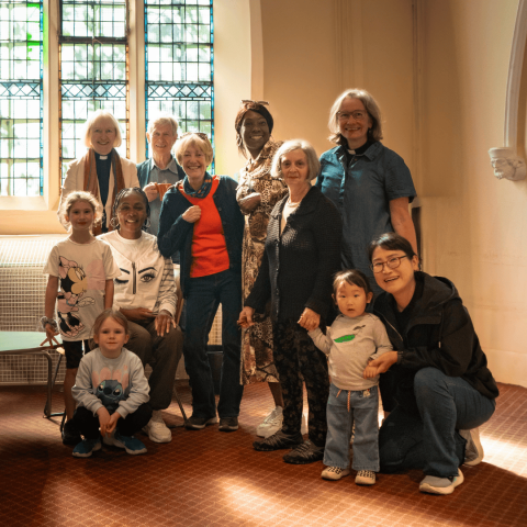 Attendees of the St Andrew's clothes swap