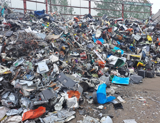 Pile of electronic waste