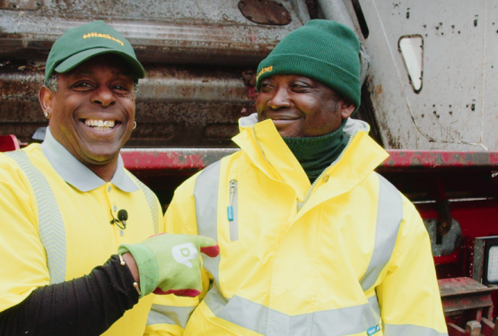 Troy and Fred from Hackney doing food waste collections