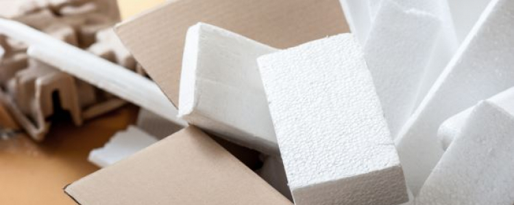 Box of expanded polystyrene