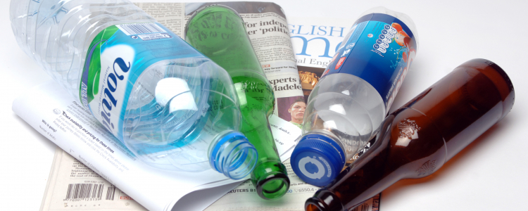 Plastic and glass bottles