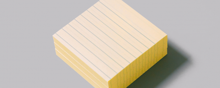 Stack of post-it notes