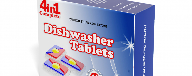 Dishwasher tablet box