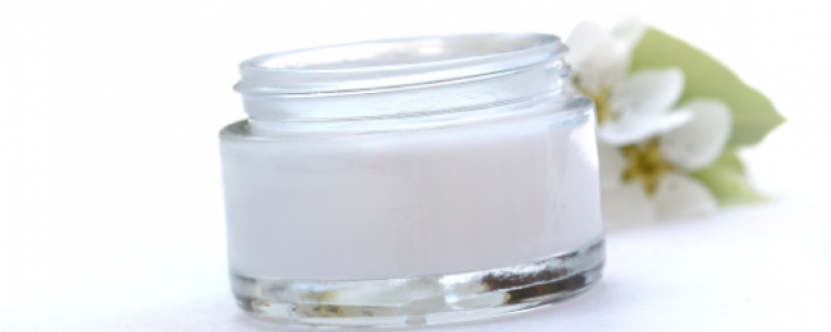 Face cream glass jar