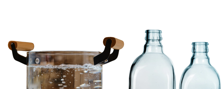 Borosilicate glass pan and jugs